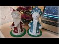 DIY. Интерьерные куклы Дед Мороз и Снегурочка из глиттерного фоамирана. Santa Claus. Новый  год. МК