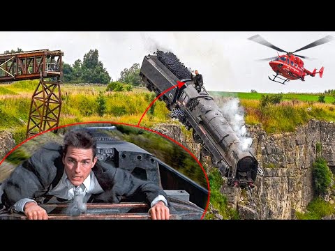 "Mission Impossible 7" Shooting a scene of Tom Cruise on a replica Locomotive in Britain