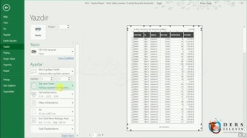 EXCEL-YAZDIRMA AYARLARI-1