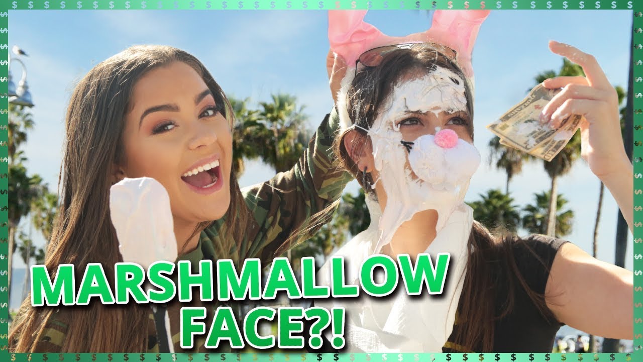 MARSHMALLOW FACE CHALLENGE!!| Do It For The Dough w/ Tessa Brooks and Tristan Tales