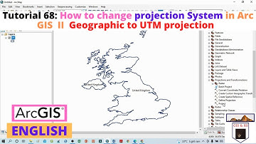 How to change projection System/Co-ordinate System in Arc GIS  II  Geographic to UTM projection