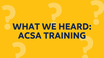 What We Heard and What We