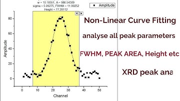 nonlinear curve fitting in origin| curve fitting| fit the curve in origin| find peak parameters