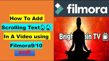 How to Add Scrolling Text🔥🔥 In A Video using Filmora9/10 Software💻