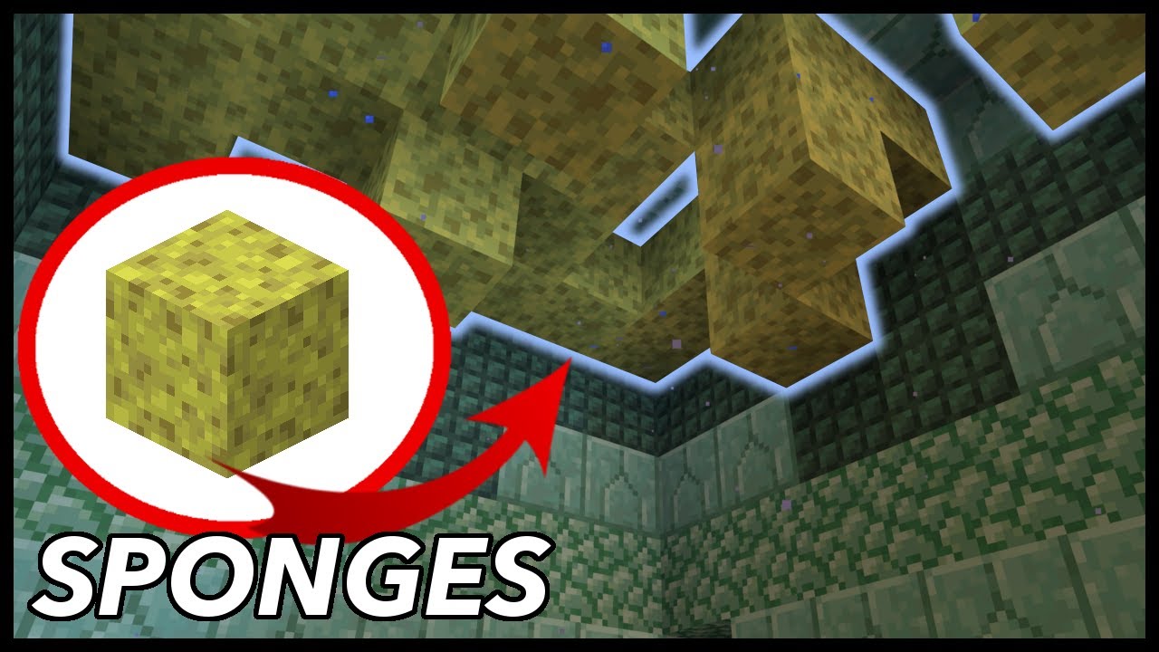 How To Use Sponges In Minecraft - YouTube