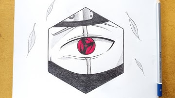 How to draw Kakashi Sharingan step by step for beginners || Easy drawing ideas