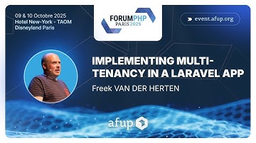 Implementing multi-tenancy in a Laravel app - Freek Van der Herten - Forum PHP 2025
