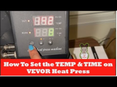 How to set the Temperature & Timer on the Vevor Heat Press 15x15 8-in-1 || Designs By Steffanie