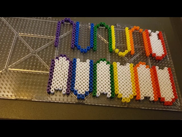 How to make Rainbow Perler bead. step by step tutorial. Hama beads. 