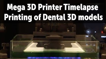 Fastest 3D Printer for Dental Labs: NovaFab Mega 3D Printer Timelapse Printing of Dental 3D models