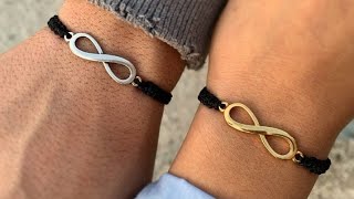 how to make bracelet with infinity pendant / DIY BRACELET / friendship bracelet