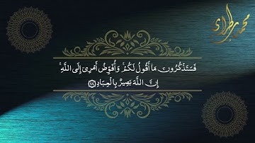 فَسَتَذكُرُونَ مَا أَقُولُ لَكُم وَأُفَوِّضُ أَمرِي إِلَى اللَّهِ | تلاوة من سورة غافر
