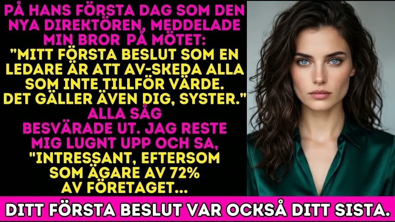 Klockan var nio på morgonen och jag satt i konferensrummet med en kopp kaffe, precis som vilken vanlig dag som helst. Min bror Ryan, nyutnämnd direktör, reste sig med ett självsäkert leende och...