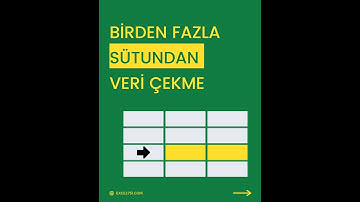 #EXCEL - Birden Fazla Sütundan Veri Çekme | #shorts