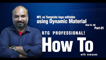 HOW TO-06 Using Ross Xpression-NFL vs Template logo editable using Dynamic Material Part-01 Continue