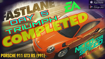 NFS NO LIMITS: TRIUMPH/ DAY 5/ FASTLANE COMPLETED / PORSCHE 911 GT3 RS 991 HUNTED/ANDROID GAMEPLAY🦾🥳