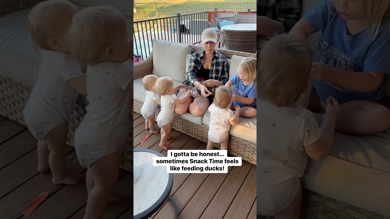 When Snack time feels like feeding Ducks! 🤣 