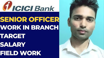 SENIOR OFFICER JOB ROLE IN ICICI BANK| TARGET | PRESSURE | FIELD VISIT #icicibank #icicicareer