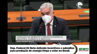 Dep. Zé Neto PT-BA (Apoio a PL5829 Lei da Energia Solar)