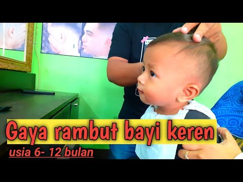 Potong rambut bayi keren (usia 6-12 bulan)