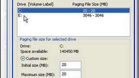 Virtual Memory Setting Your PageFile