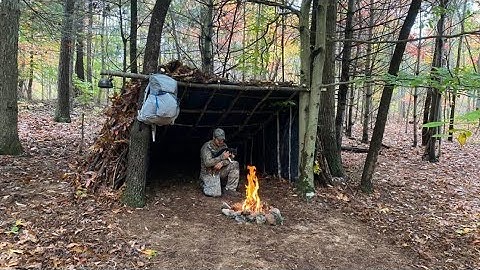 Bushcraft skills: Building Lean-To Shelter