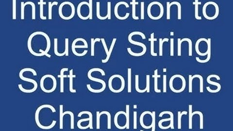 ASP.NET Tutorial for beginners - passing data using query strings