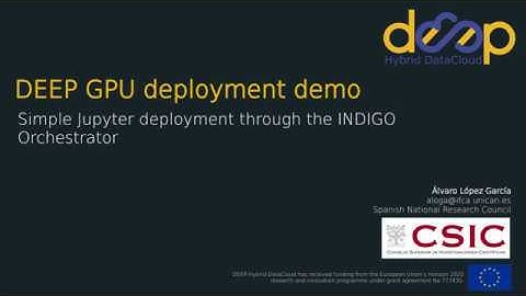 Orchestration of Jupyter Notebook over GPU-enabled mesos