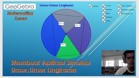 Unsur Unsur Lingkaran Kelas 8 dengan Geogebra