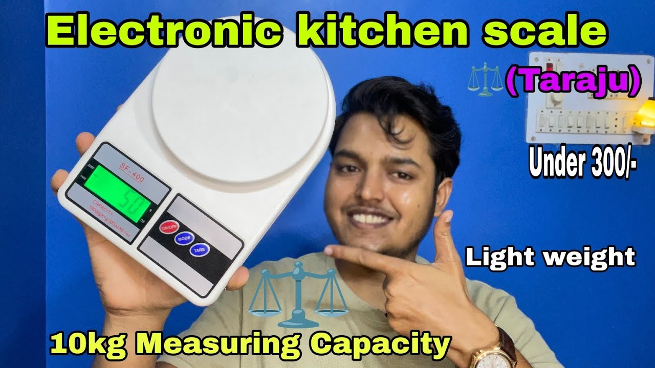 Electronic Kitchen Weighing SCALE 10kg (Taraju)With LED Display Under ...