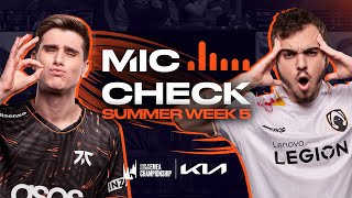 Fight for Playoffs! | Kia Mic Check | 2023 LEC Summer Week 5