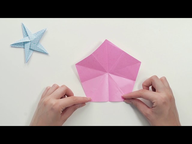 Simple Origami 5 Point Star Tutorial - 1 Sheet - Paper Kawaii