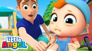 Baby Has A Boo Boo! | @LittleAngel | Sing Along | Learn ABC 123 Songs and Rhymes | Moonbug Kids