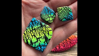Neon crackle with polymer clay - method 1
