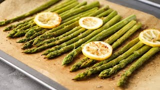 Lemon Garlic Roasted Asparagus | 1 Mintue Tutorial