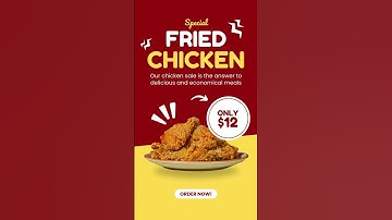 Digital Fried Chicken Menu Templates -#42