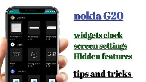 nokia G20 widgets clock settings Hidden features how to use