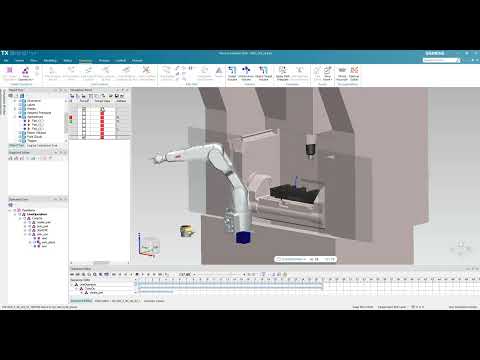 Robot Pick Part from CNC by Process Simulation