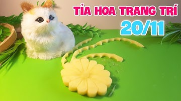 Hướng dẫn tỉa hoa từ củ khoai tây 20/11 | Tỉa hoa đơn giản từ bộ dụng cụ tỉa hoa cơ bản | Mẹ Bảo Hân
