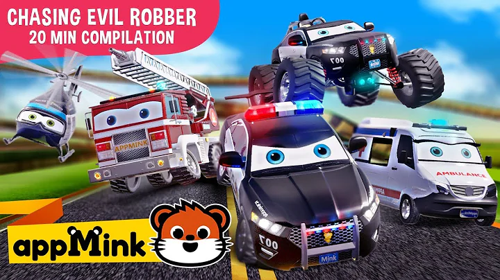#appMink kids cartoon  Police Car, Fire Truck & Ga...