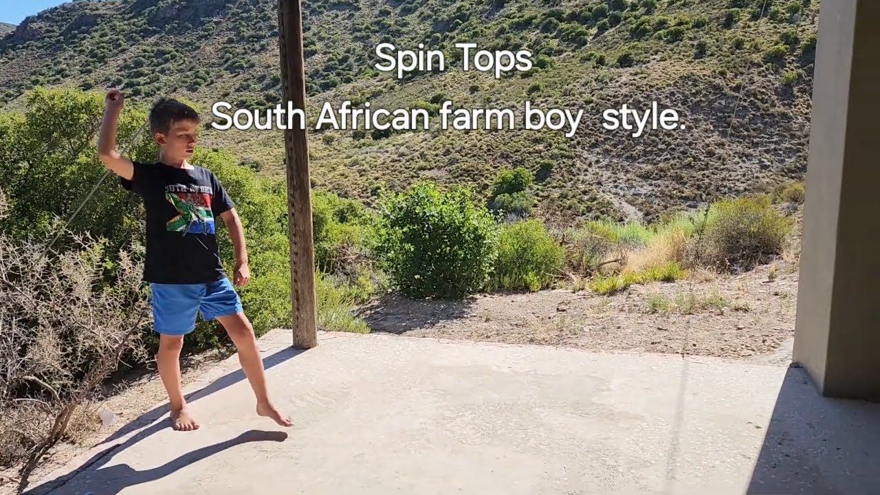 Throwing Spin Tops South Africa farm boy style YouTube