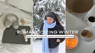 VLOG: romanticizing winter (snow days, cozy essentials, cooking, etc)