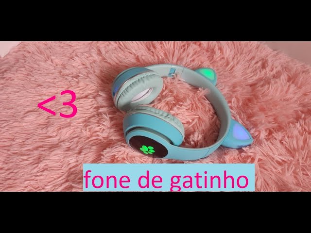 Fone Ouvido Headphone Bluetooth Sem Fio Estéreo Orelha Gato Led Infantil P2  Exbom HF-C240BT - BEST SALE SHOP