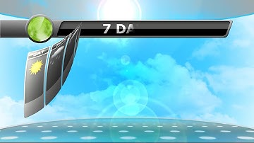 7 Day Weather Forecast Animation For Broadcast Meteorology Report. Stock Footage