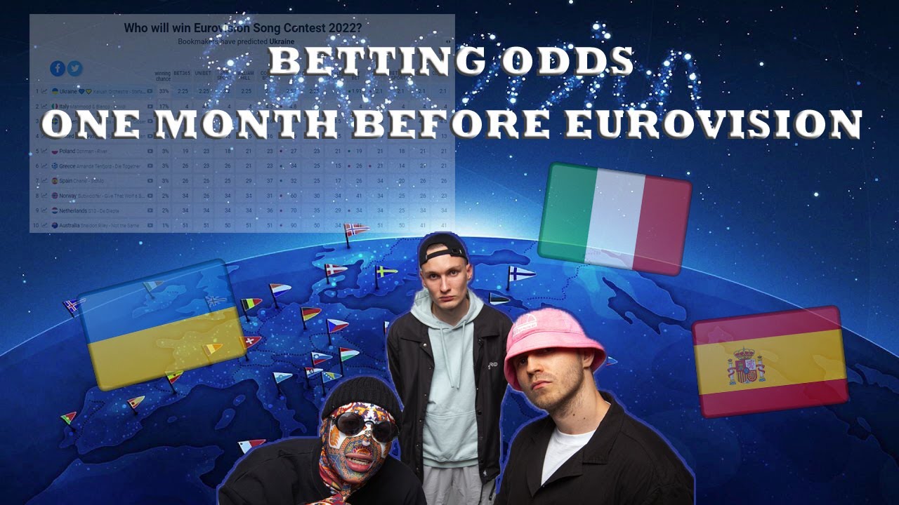 TOP40 BETTING ODDS EUROVISION 2022 YouTube