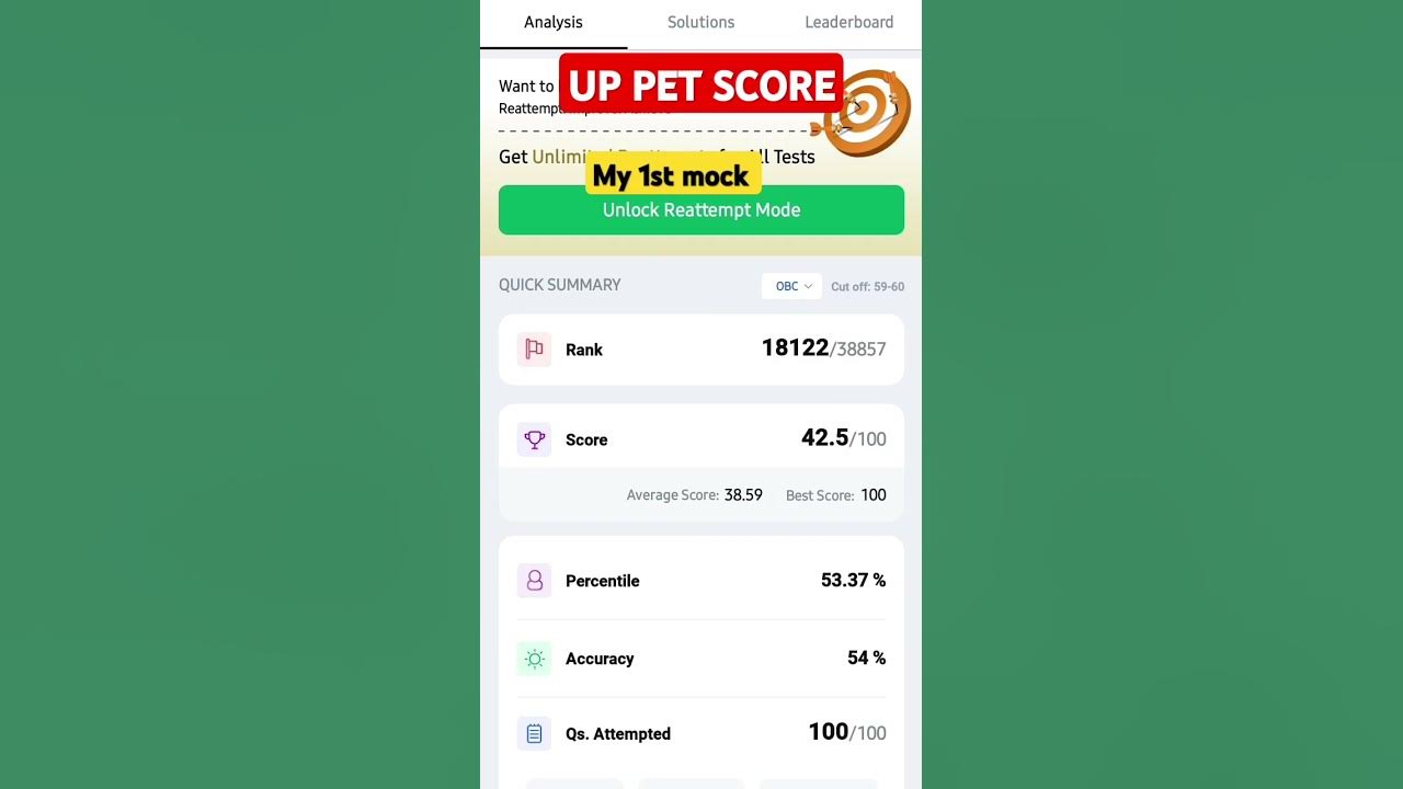 My 1st up pet mock score #bhojpuri #love #song #uppet #uppolice #scc #sccpotterville #update