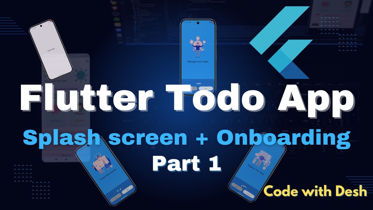 Flutter Todo App Tutorial | Splash Screen & Onboarding UI with Smooth ...