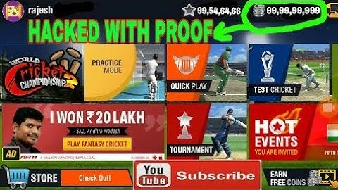 How to hack WORLD CRICKET CHAMPIONSHIP 2 100% working(without root, without pc)