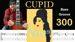 CUPID (Amy Winehouse) How to Play Bass Groove Cover with Score & Tab Lesson