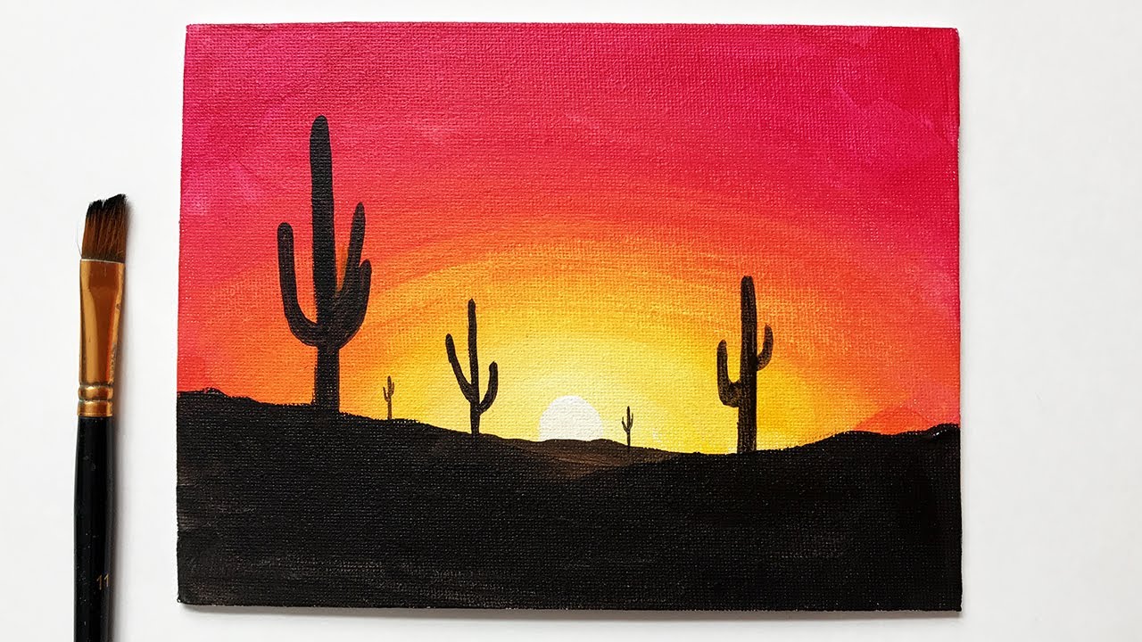 Featured image of post Beginner Easy Paintings Sunset : Beautiful oranges, yellows and reds.